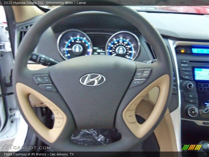 Shimmering White / Camel 2013 Hyundai Sonata GLS