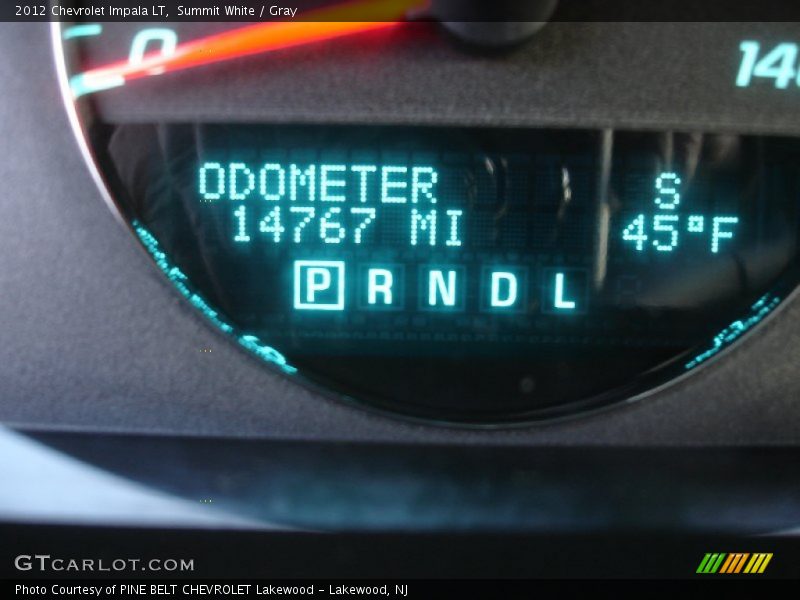 Summit White / Gray 2012 Chevrolet Impala LT