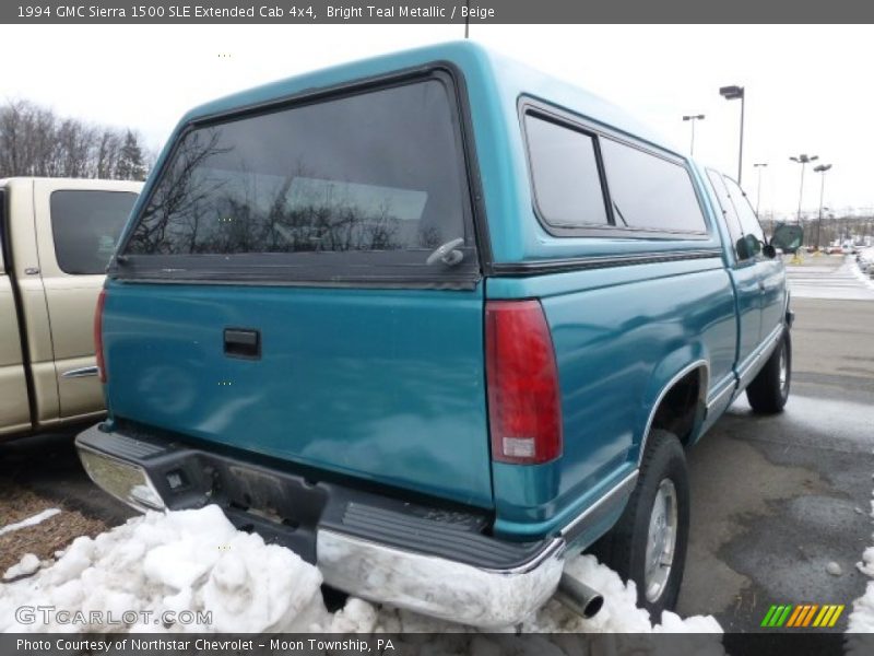 Bright Teal Metallic / Beige 1994 GMC Sierra 1500 SLE Extended Cab 4x4