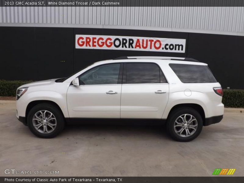 White Diamond Tricoat / Dark Cashmere 2013 GMC Acadia SLT