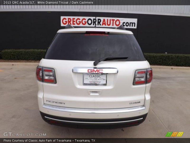White Diamond Tricoat / Dark Cashmere 2013 GMC Acadia SLT