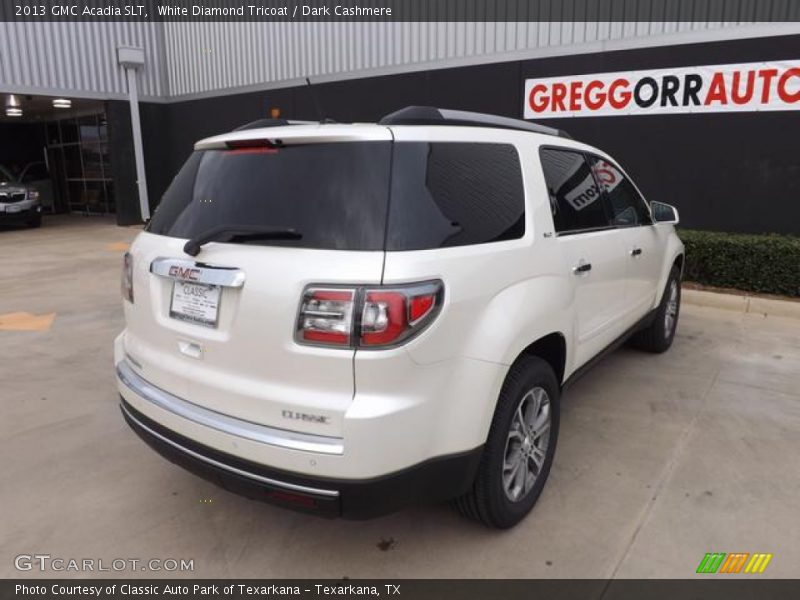 White Diamond Tricoat / Dark Cashmere 2013 GMC Acadia SLT