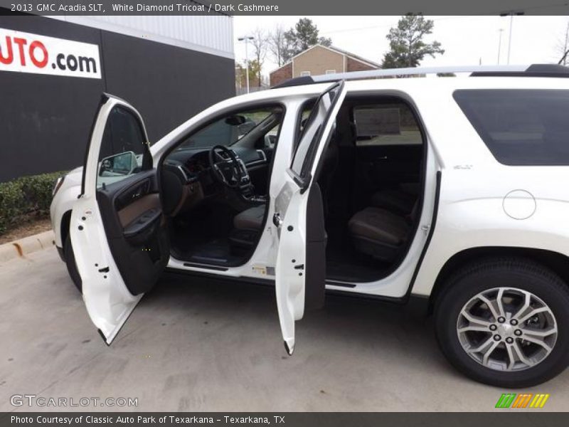 White Diamond Tricoat / Dark Cashmere 2013 GMC Acadia SLT
