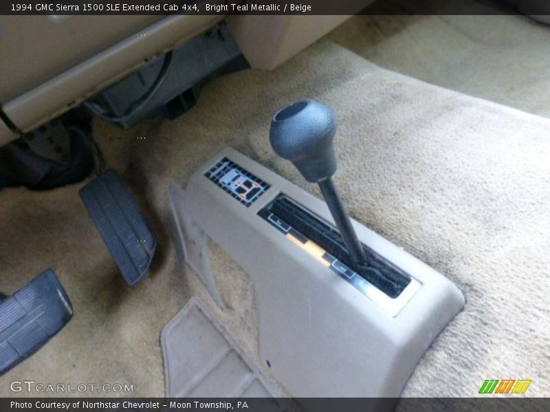 Bright Teal Metallic / Beige 1994 GMC Sierra 1500 SLE Extended Cab 4x4