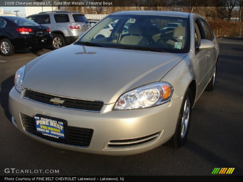 Gold Mist Metallic / Neutral Beige 2008 Chevrolet Impala LT