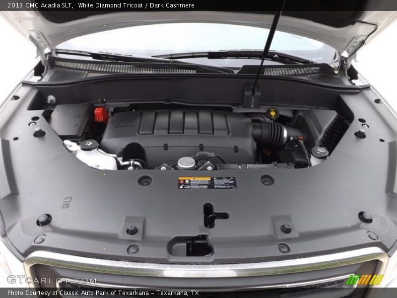 White Diamond Tricoat / Dark Cashmere 2013 GMC Acadia SLT