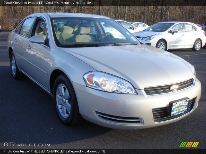 Gold Mist Metallic / Neutral Beige 2008 Chevrolet Impala LT