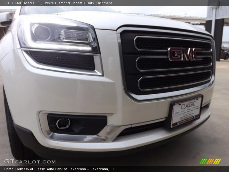 White Diamond Tricoat / Dark Cashmere 2013 GMC Acadia SLT