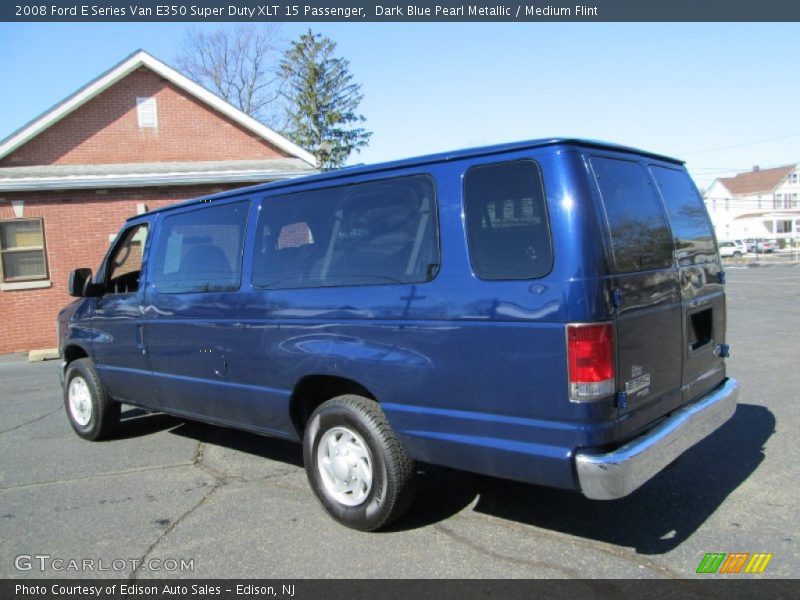 Dark Blue Pearl Metallic / Medium Flint 2008 Ford E Series Van E350 Super Duty XLT 15 Passenger