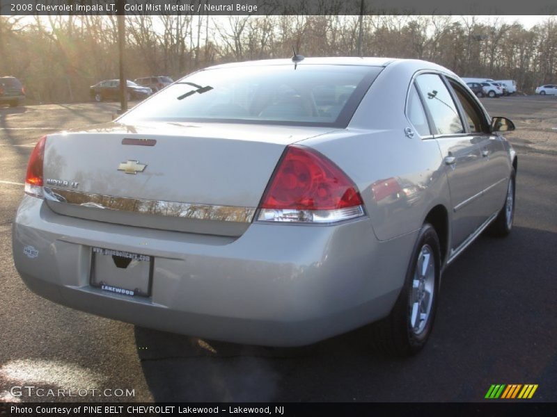 Gold Mist Metallic / Neutral Beige 2008 Chevrolet Impala LT