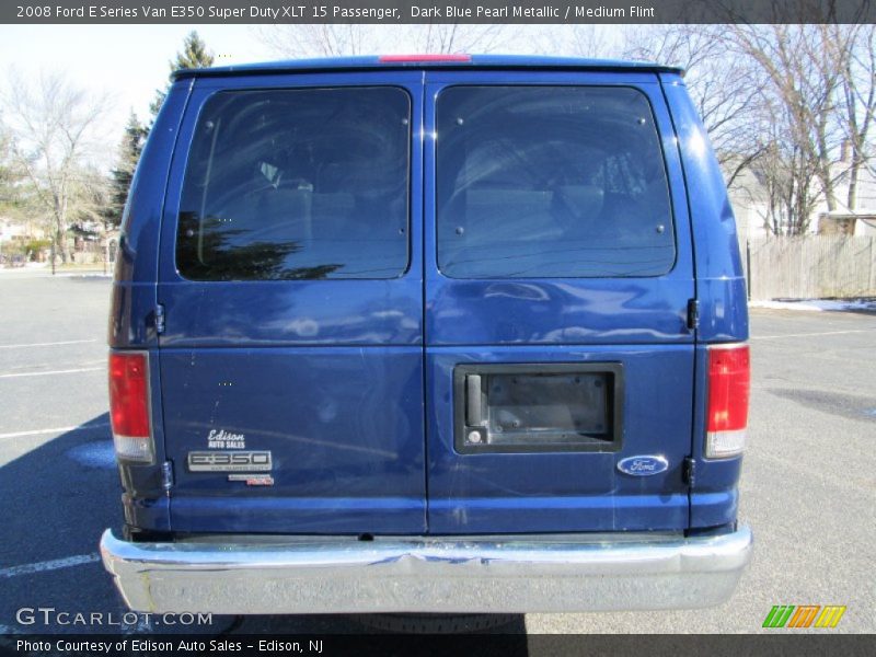 Dark Blue Pearl Metallic / Medium Flint 2008 Ford E Series Van E350 Super Duty XLT 15 Passenger