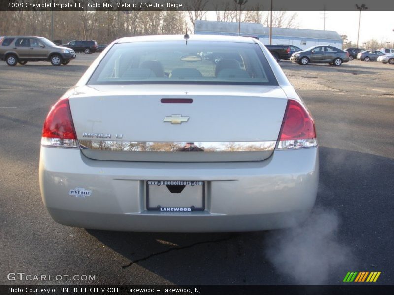Gold Mist Metallic / Neutral Beige 2008 Chevrolet Impala LT