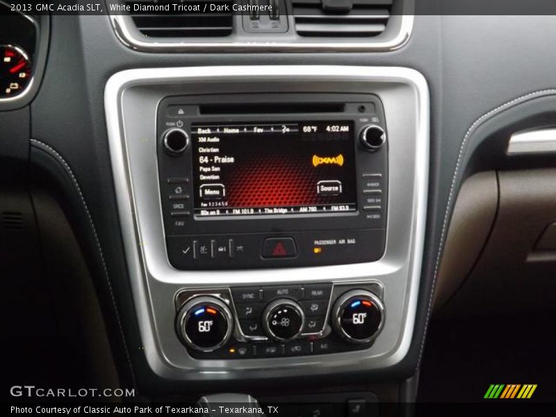 White Diamond Tricoat / Dark Cashmere 2013 GMC Acadia SLT