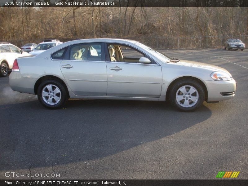 Gold Mist Metallic / Neutral Beige 2008 Chevrolet Impala LT