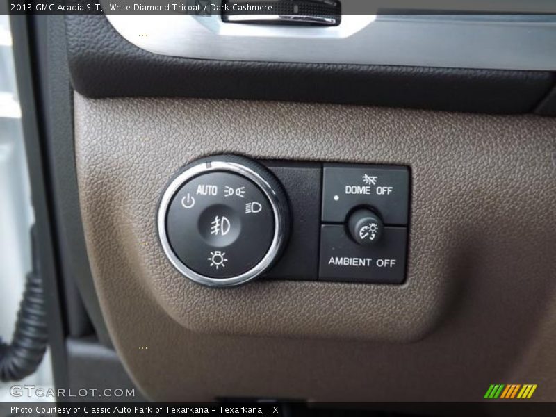 White Diamond Tricoat / Dark Cashmere 2013 GMC Acadia SLT
