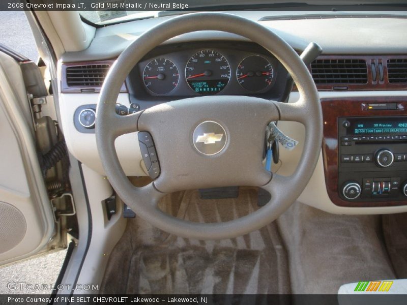 Gold Mist Metallic / Neutral Beige 2008 Chevrolet Impala LT