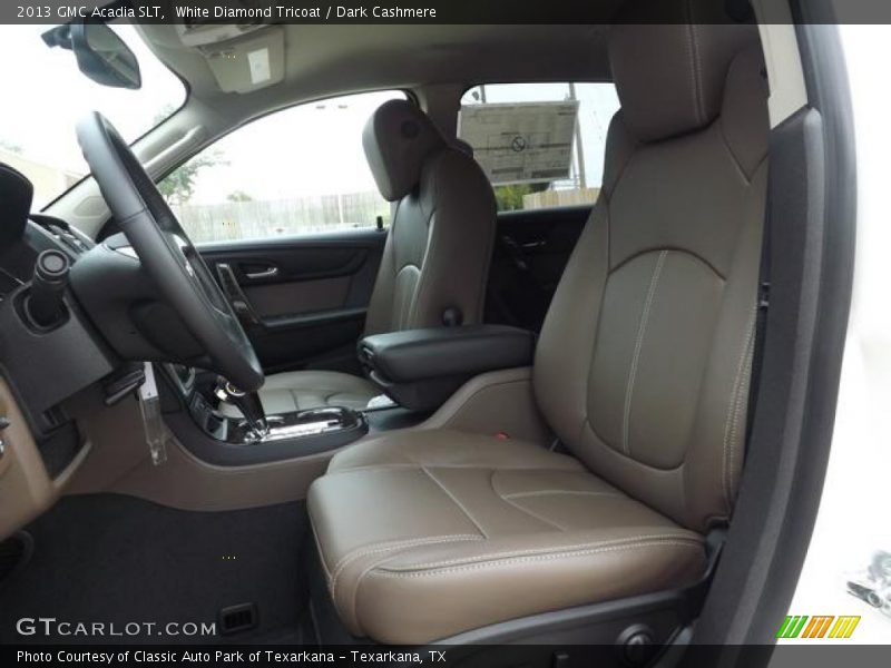 White Diamond Tricoat / Dark Cashmere 2013 GMC Acadia SLT