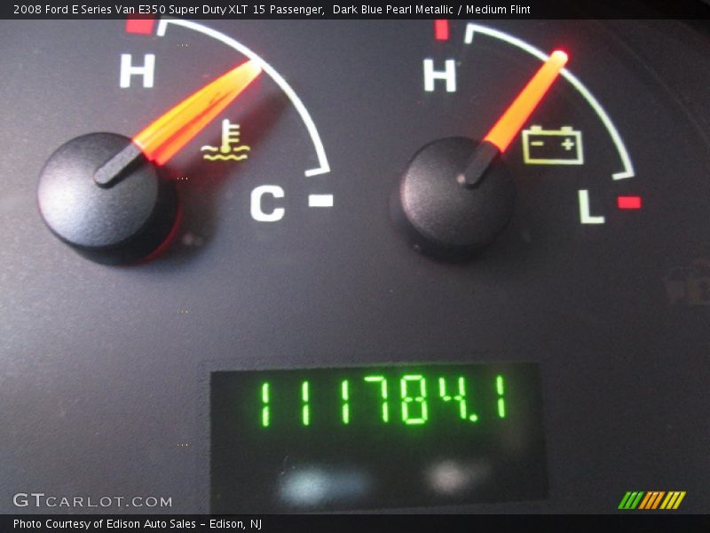 Dark Blue Pearl Metallic / Medium Flint 2008 Ford E Series Van E350 Super Duty XLT 15 Passenger