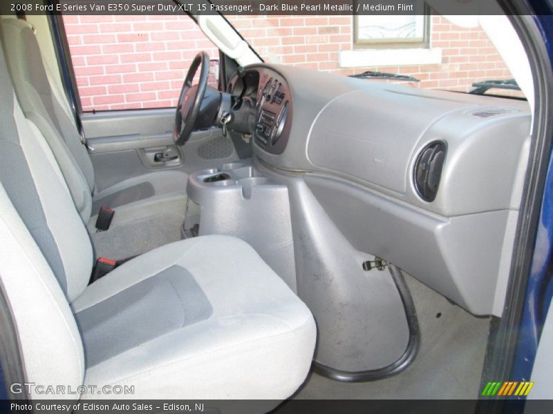 Dark Blue Pearl Metallic / Medium Flint 2008 Ford E Series Van E350 Super Duty XLT 15 Passenger