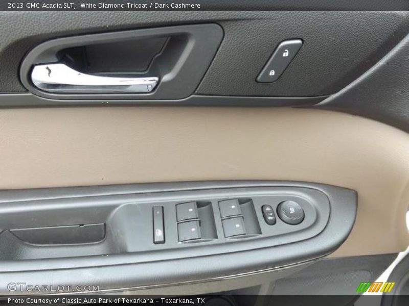 White Diamond Tricoat / Dark Cashmere 2013 GMC Acadia SLT