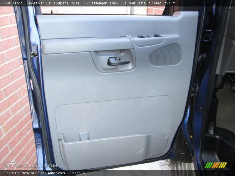 Dark Blue Pearl Metallic / Medium Flint 2008 Ford E Series Van E350 Super Duty XLT 15 Passenger