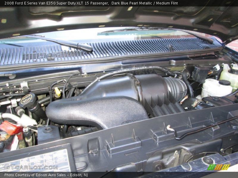 Dark Blue Pearl Metallic / Medium Flint 2008 Ford E Series Van E350 Super Duty XLT 15 Passenger