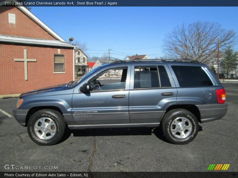 Steel Blue Pearl / Agate 2001 Jeep Grand Cherokee Laredo 4x4