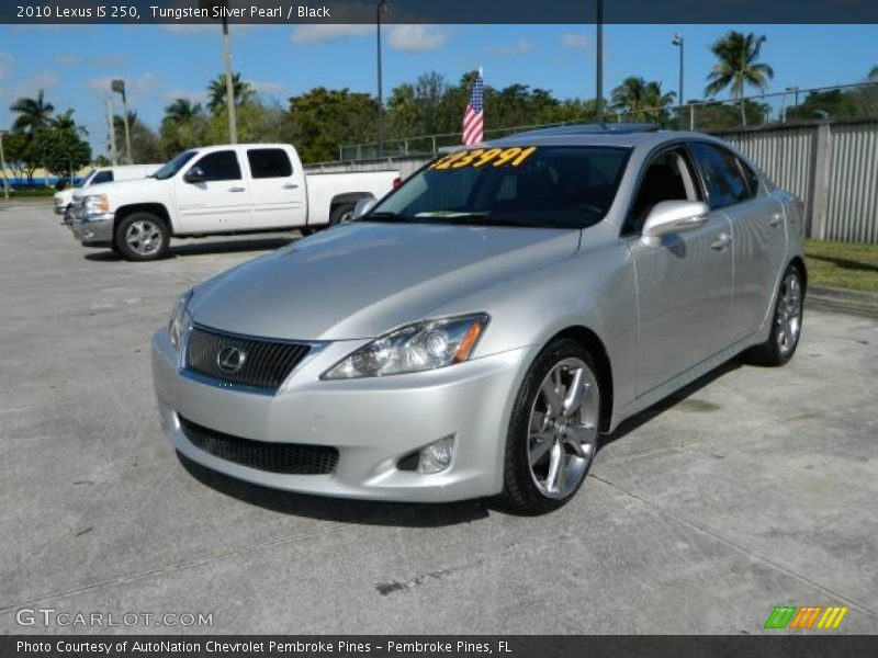 Tungsten Silver Pearl / Black 2010 Lexus IS 250
