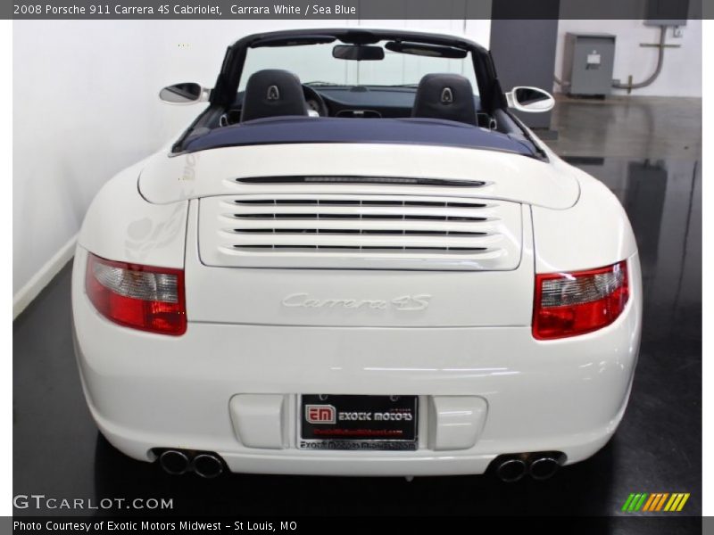 Carrara White / Sea Blue 2008 Porsche 911 Carrera 4S Cabriolet
