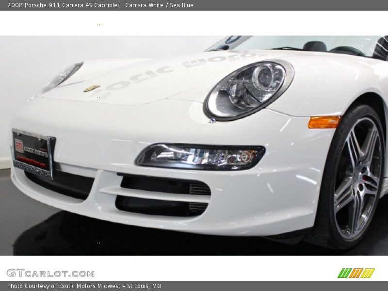 Carrara White / Sea Blue 2008 Porsche 911 Carrera 4S Cabriolet