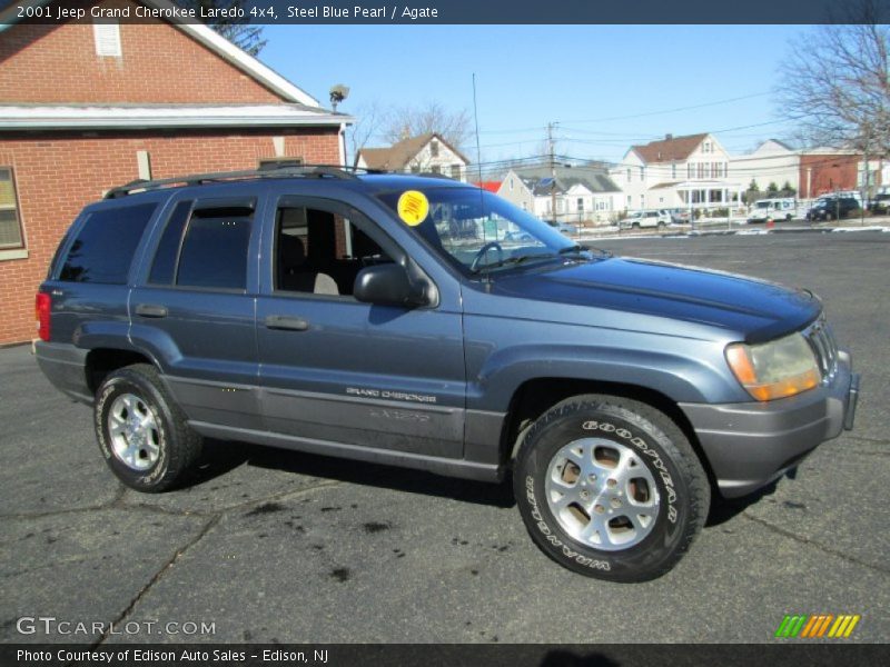 Steel Blue Pearl / Agate 2001 Jeep Grand Cherokee Laredo 4x4