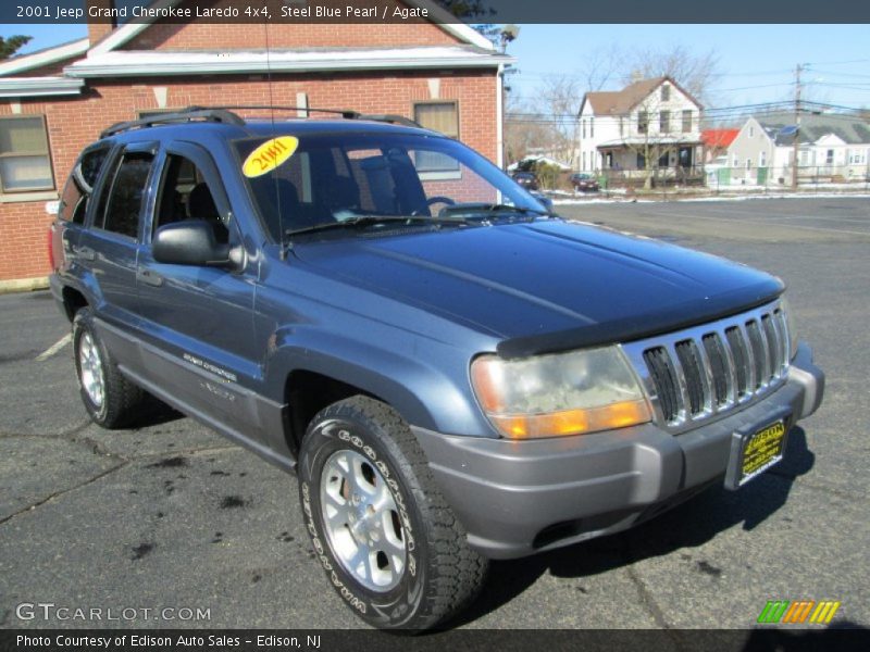 Steel Blue Pearl / Agate 2001 Jeep Grand Cherokee Laredo 4x4