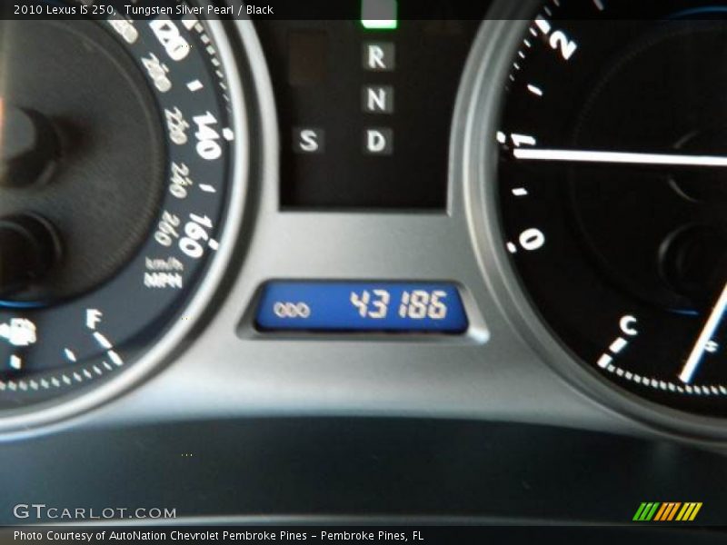 Tungsten Silver Pearl / Black 2010 Lexus IS 250