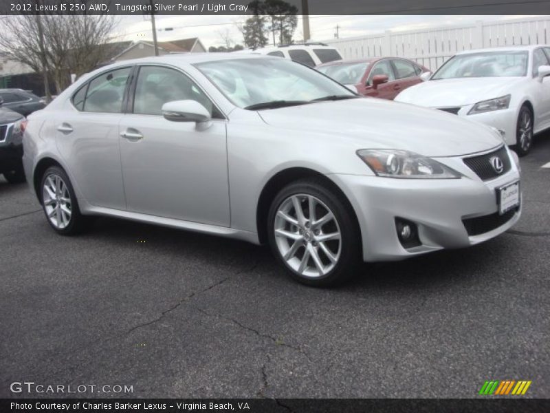 Tungsten Silver Pearl / Light Gray 2012 Lexus IS 250 AWD