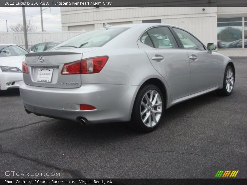 Tungsten Silver Pearl / Light Gray 2012 Lexus IS 250 AWD