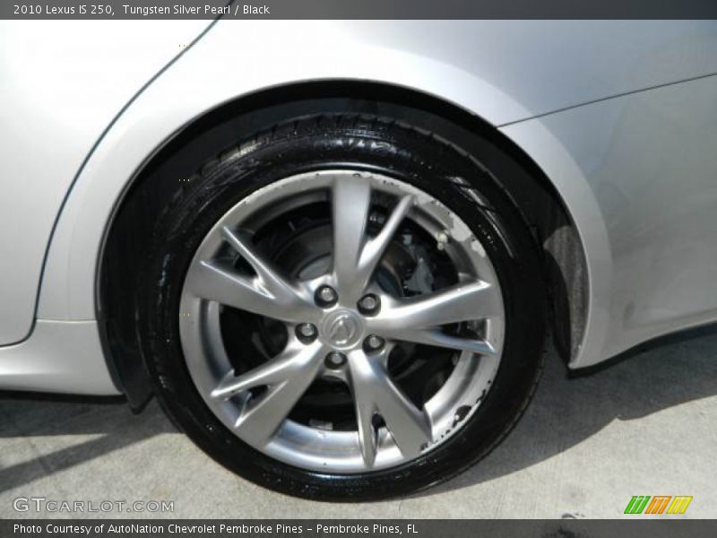Tungsten Silver Pearl / Black 2010 Lexus IS 250