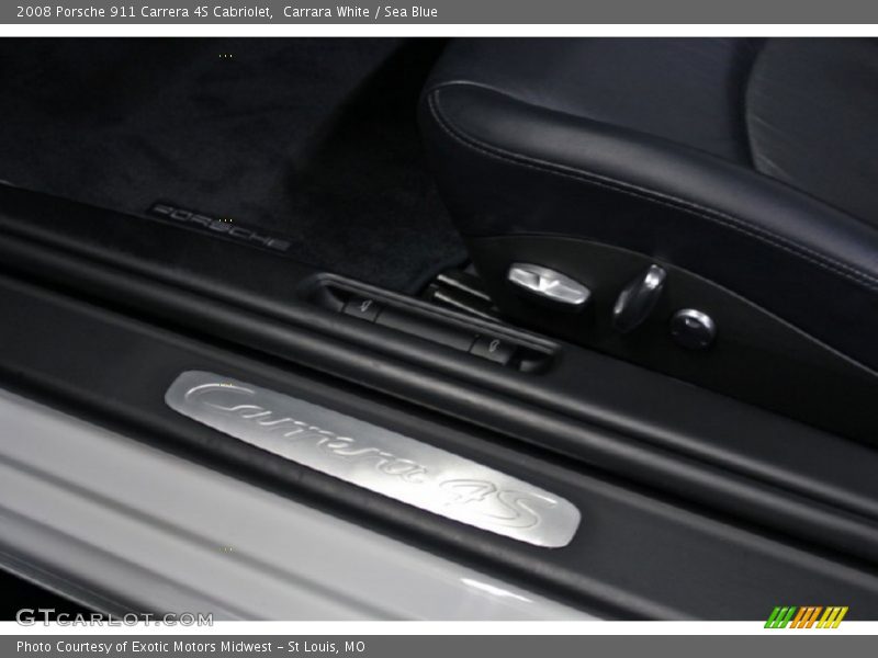 Carrara White / Sea Blue 2008 Porsche 911 Carrera 4S Cabriolet