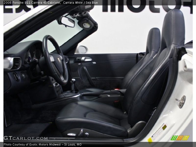 Carrara White / Sea Blue 2008 Porsche 911 Carrera 4S Cabriolet