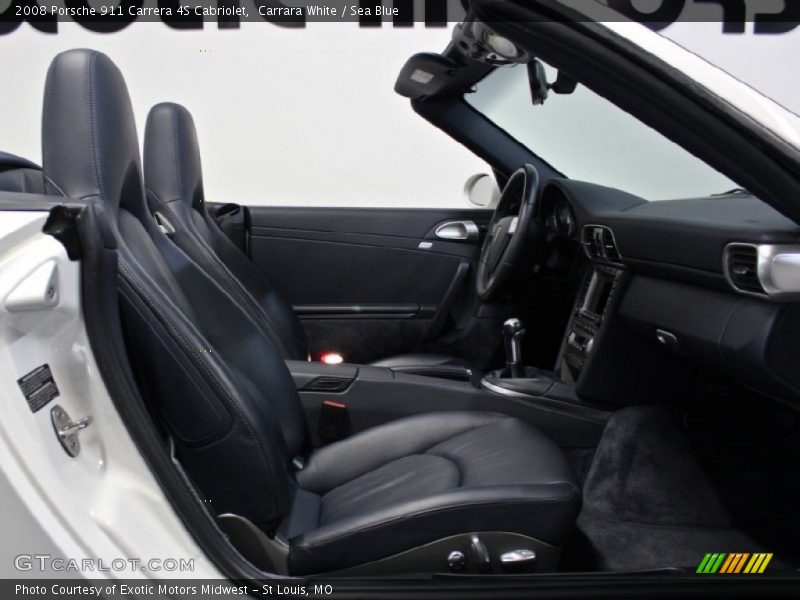 Carrara White / Sea Blue 2008 Porsche 911 Carrera 4S Cabriolet
