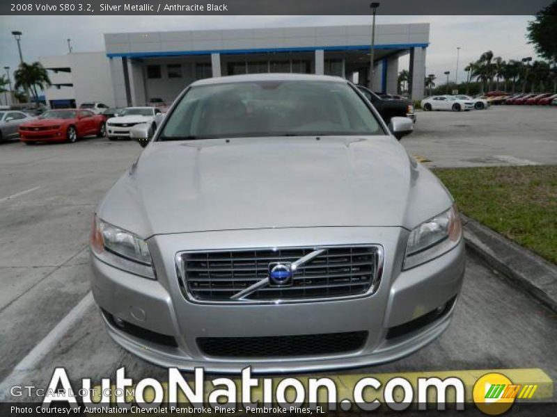 Silver Metallic / Anthracite Black 2008 Volvo S80 3.2