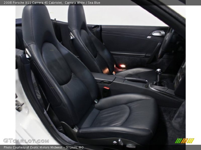 Carrara White / Sea Blue 2008 Porsche 911 Carrera 4S Cabriolet