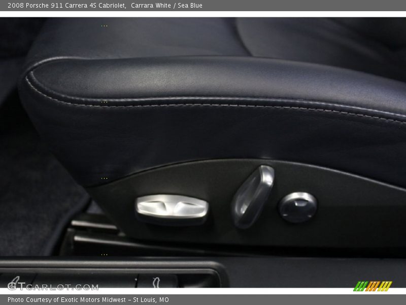 Carrara White / Sea Blue 2008 Porsche 911 Carrera 4S Cabriolet