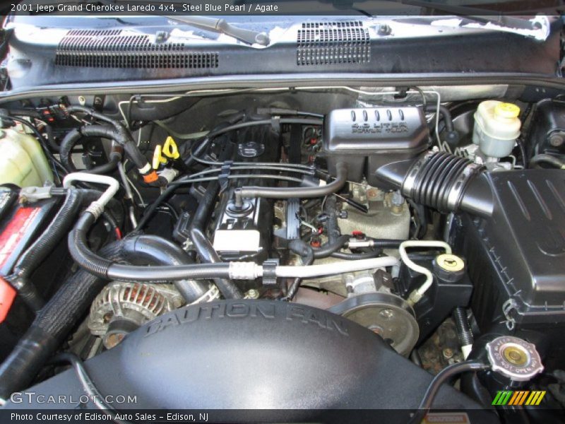 Steel Blue Pearl / Agate 2001 Jeep Grand Cherokee Laredo 4x4