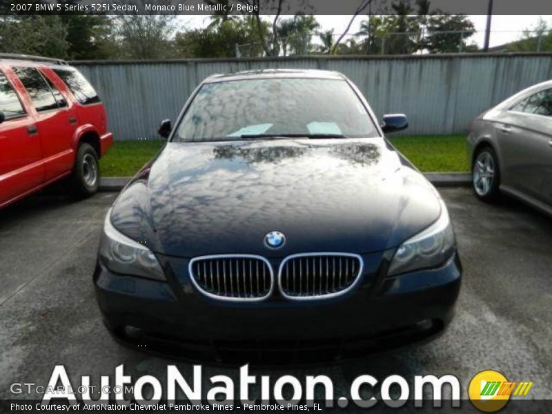Monaco Blue Metallic / Beige 2007 BMW 5 Series 525i Sedan