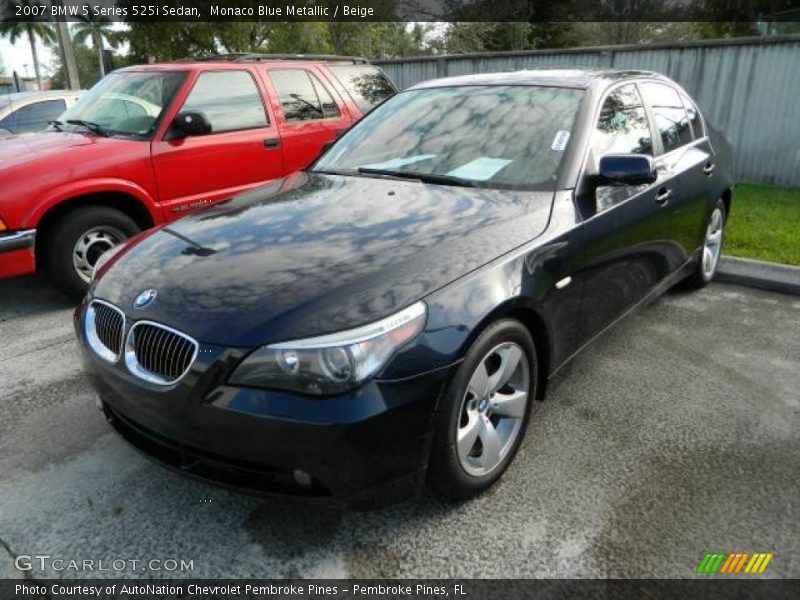 Front 3/4 View of 2007 5 Series 525i Sedan