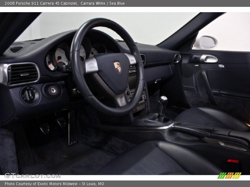Sea Blue Interior - 2008 911 Carrera 4S Cabriolet 