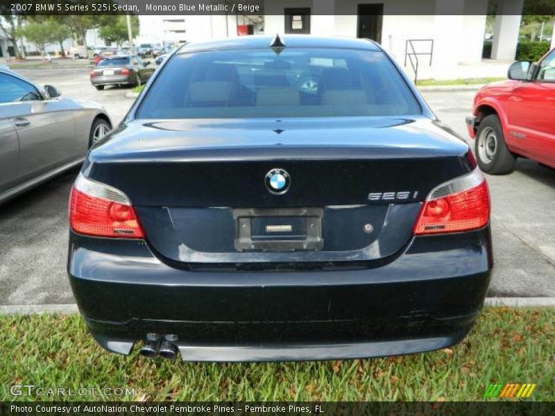 Monaco Blue Metallic / Beige 2007 BMW 5 Series 525i Sedan