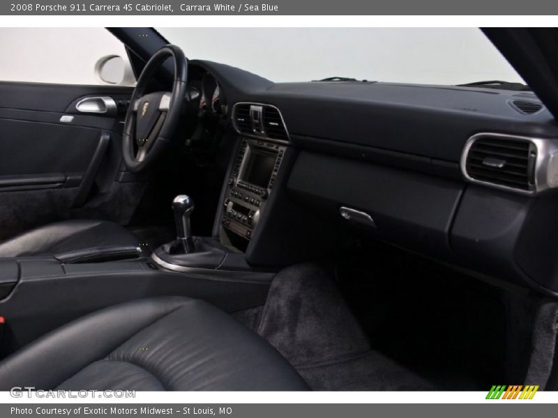 Carrara White / Sea Blue 2008 Porsche 911 Carrera 4S Cabriolet