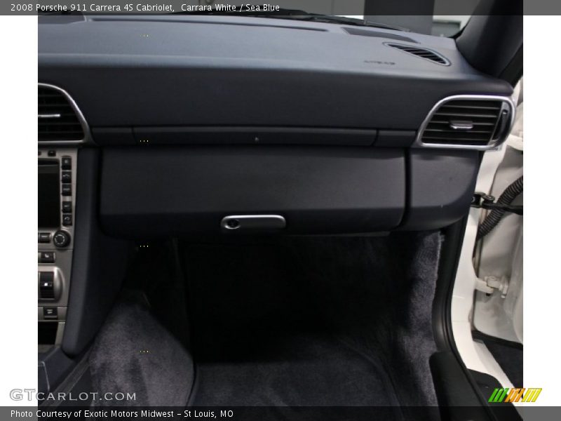 Carrara White / Sea Blue 2008 Porsche 911 Carrera 4S Cabriolet