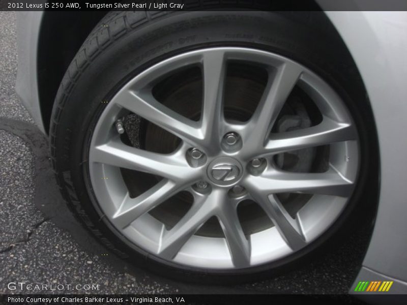 Tungsten Silver Pearl / Light Gray 2012 Lexus IS 250 AWD